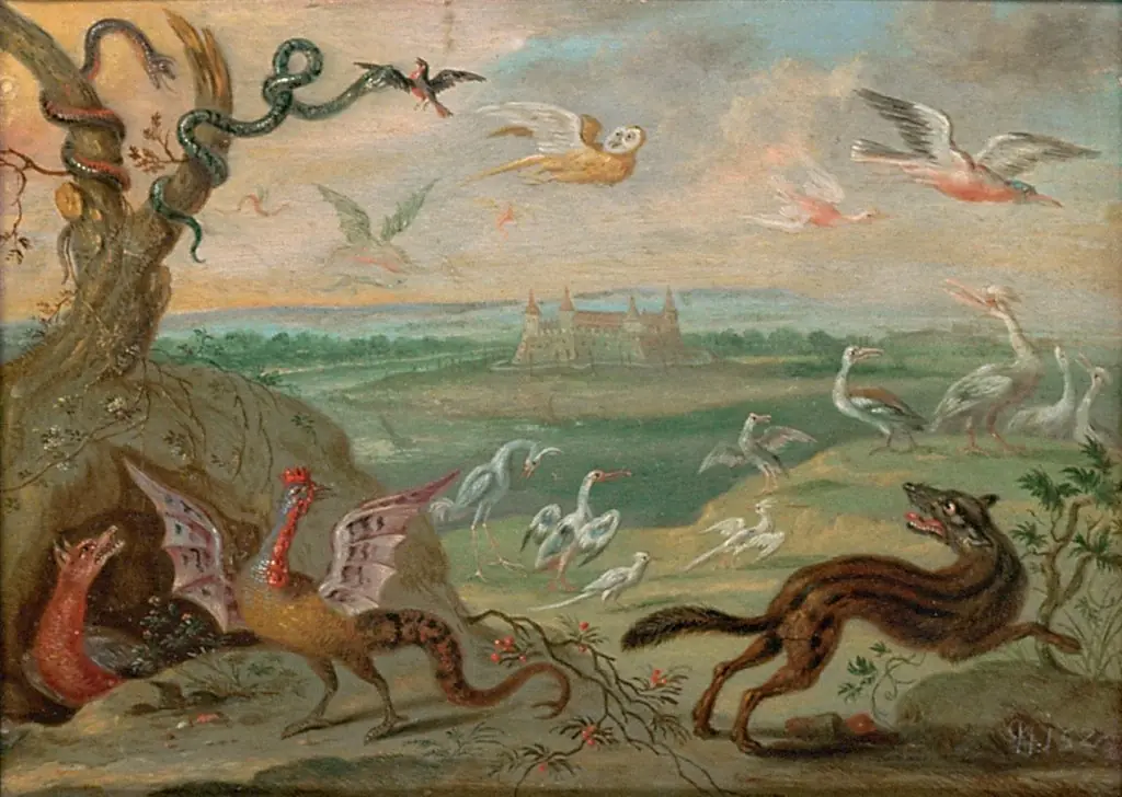 Ansichten aus den vier Weltteilen mit Szenen von Tieren: Salvador (Brasilien), by Ferdinand van Kessel the Elder