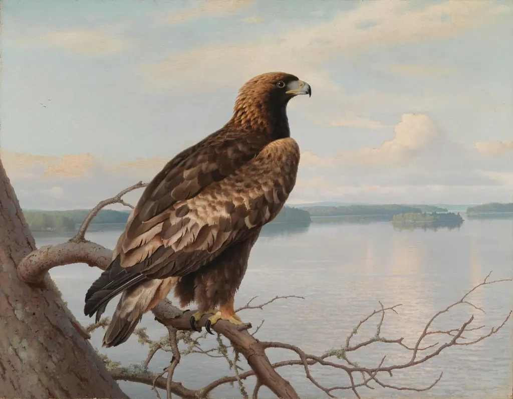Kotka järven rannalla, by Ferdinand von Wright, unspecified