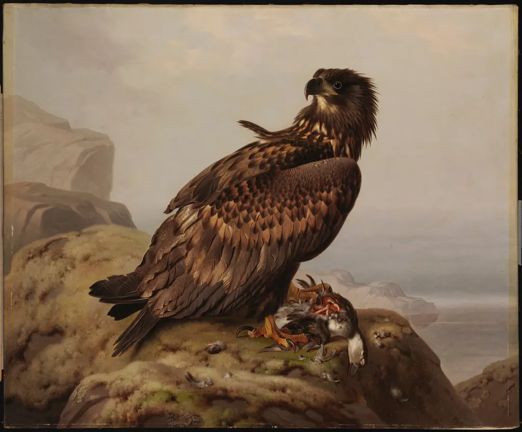 Merikotka saaliin kimpussa, by Ferdinand von Wright, unspecified