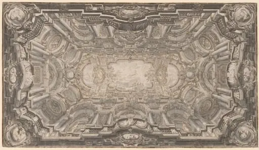 A Grand Illusionistic Ceiling, by Ferdinando Galli Bibiena