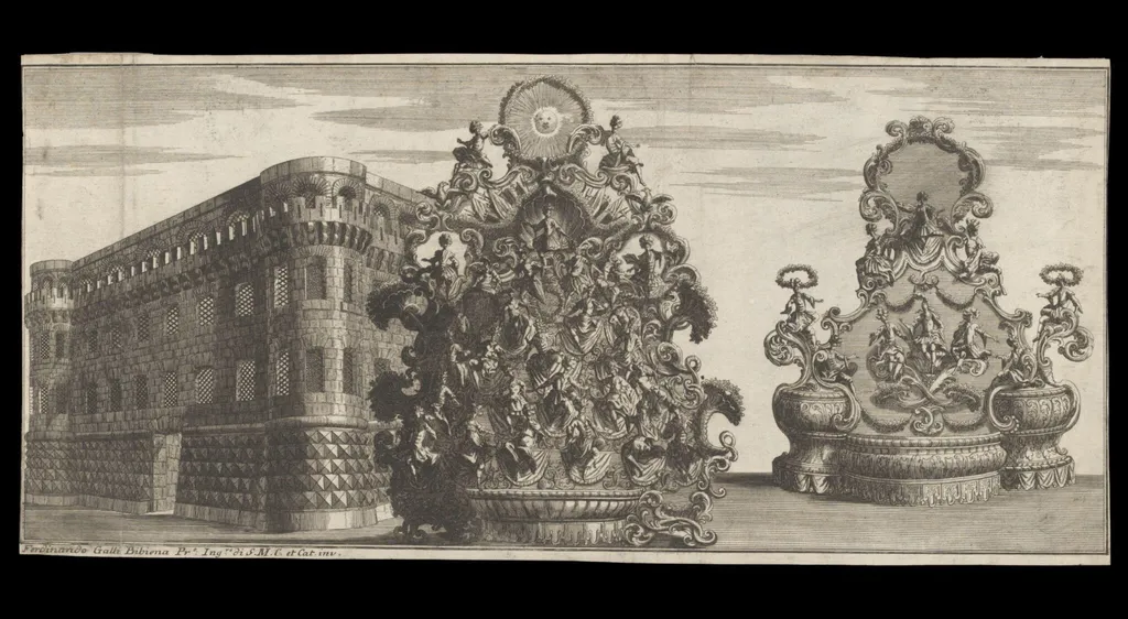 H Beard Print Collection, by Ferdinando Galli Bibiena, 1650