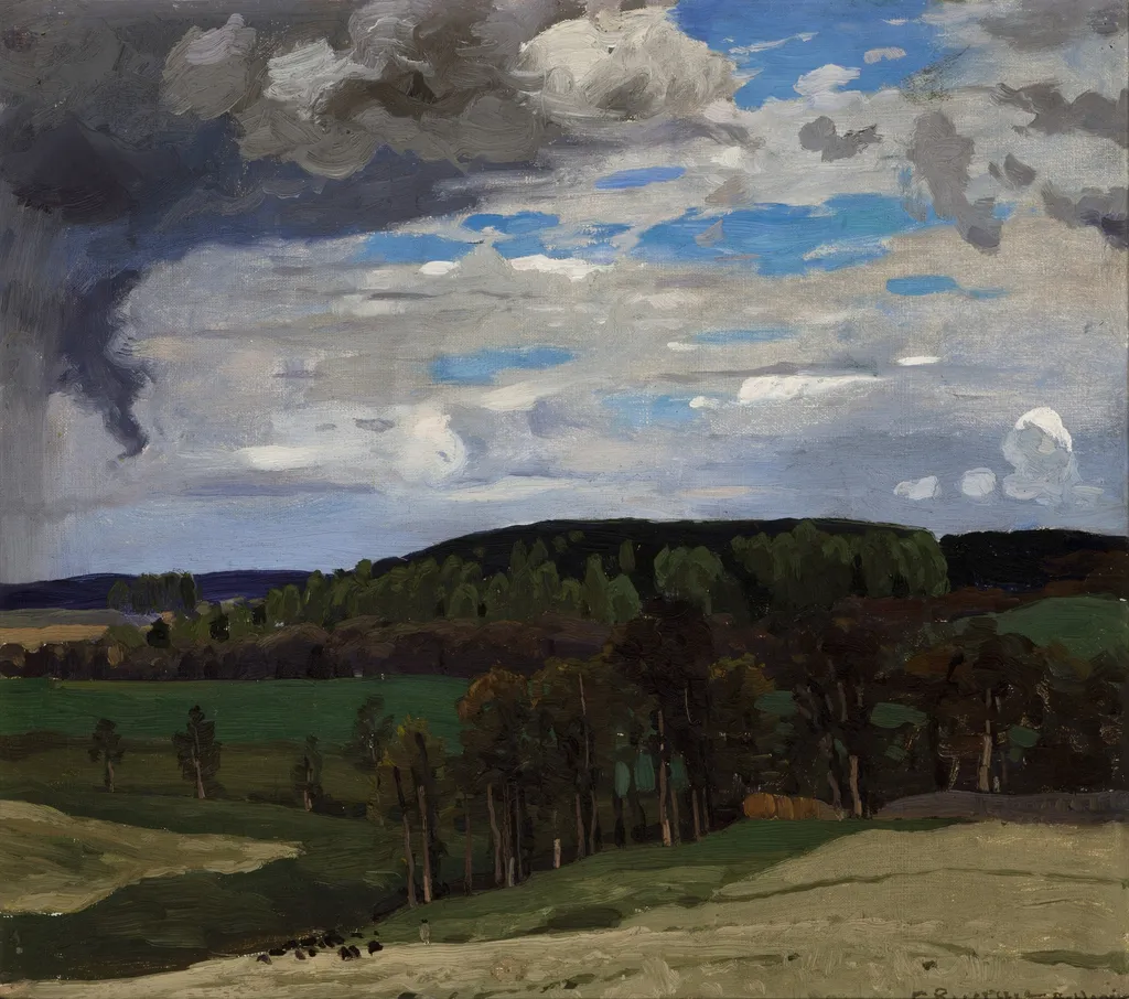 Landscape with Clouds, by Ferdynand Ruszczyc, unspecified, 1900