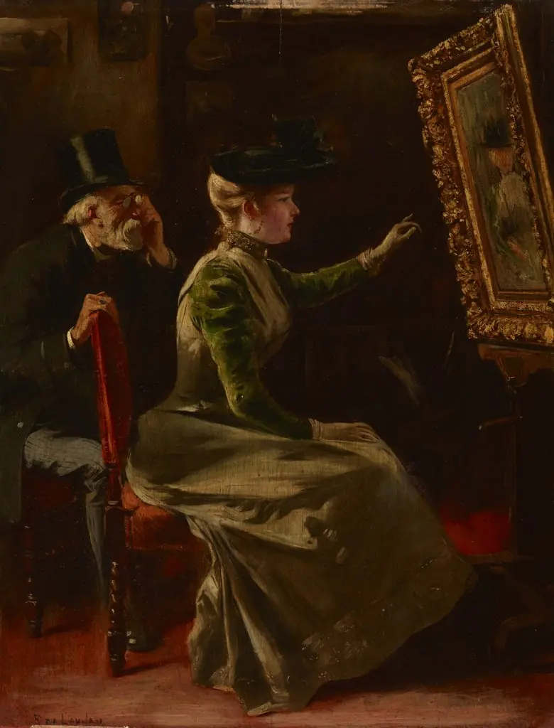 In the Artist's Studio, by Fernand de Launay