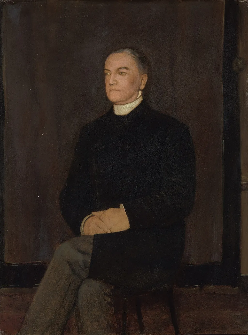 Portret van Augustinus Gerardus Hubertus van Rijckevorsel (1828 - ’s-Hertogenbosch - 1891), by Fernand Khnopff, oil, 1894