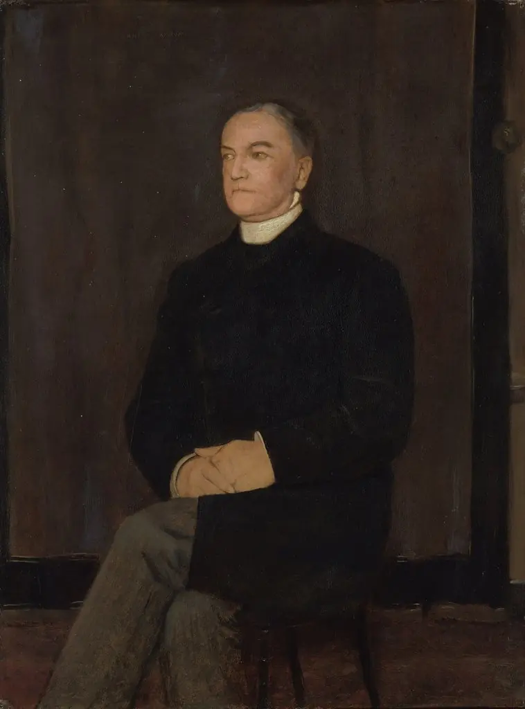Portret van Augustinus Gerardus Hubertus van Rijckevorsel (1828 - ’s-Hertogenbosch - 1891), by Fernand Khnopff