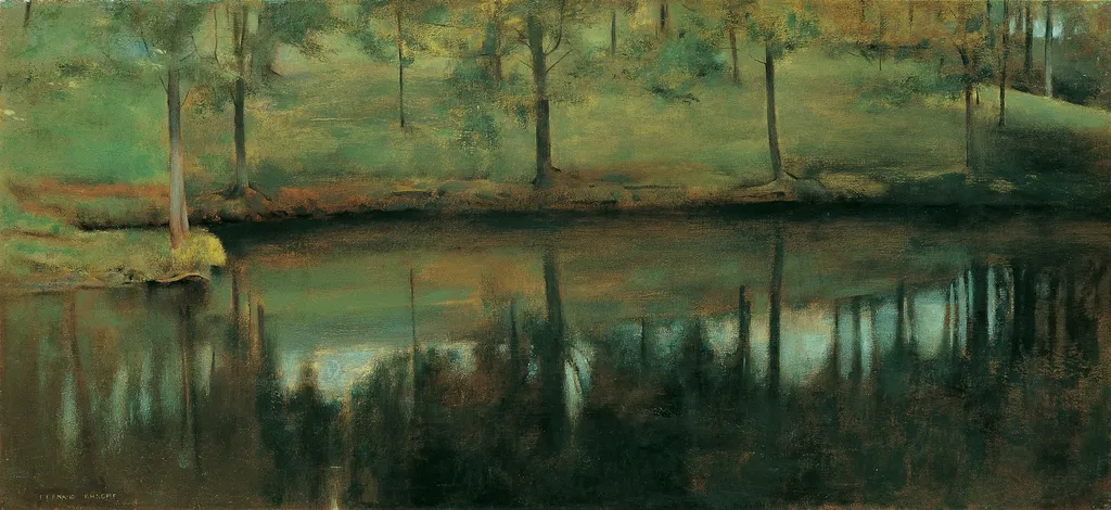 Still water, by Fernand Khnopff, oil, 1898