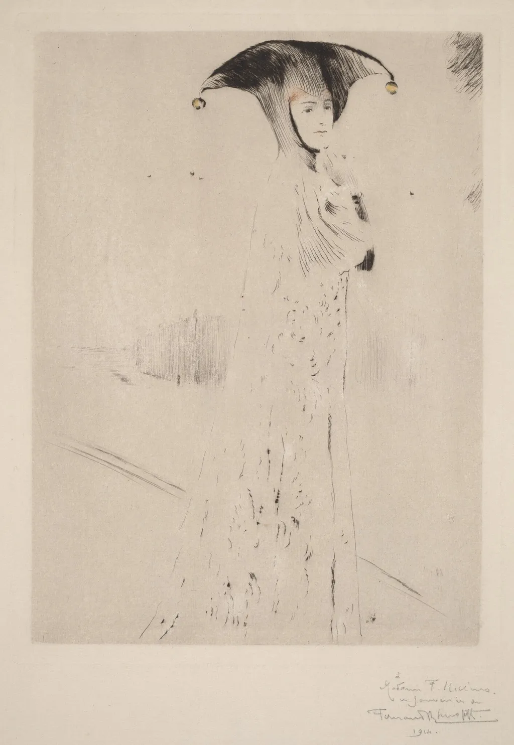 The Bells, by Fernand Khnopff, graphite, 1905