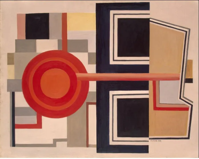 Composition, by Fernand Léger, oil, 1924