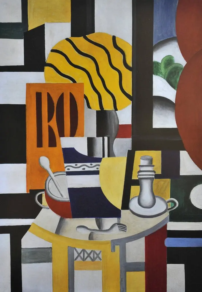 Still Life with Candlestick, by Fernand Léger