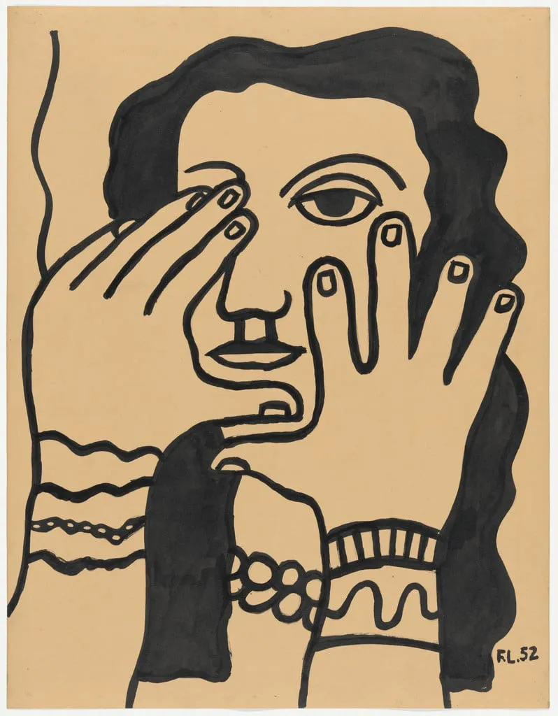 Untitled, by Fernand Léger, ink, 1952