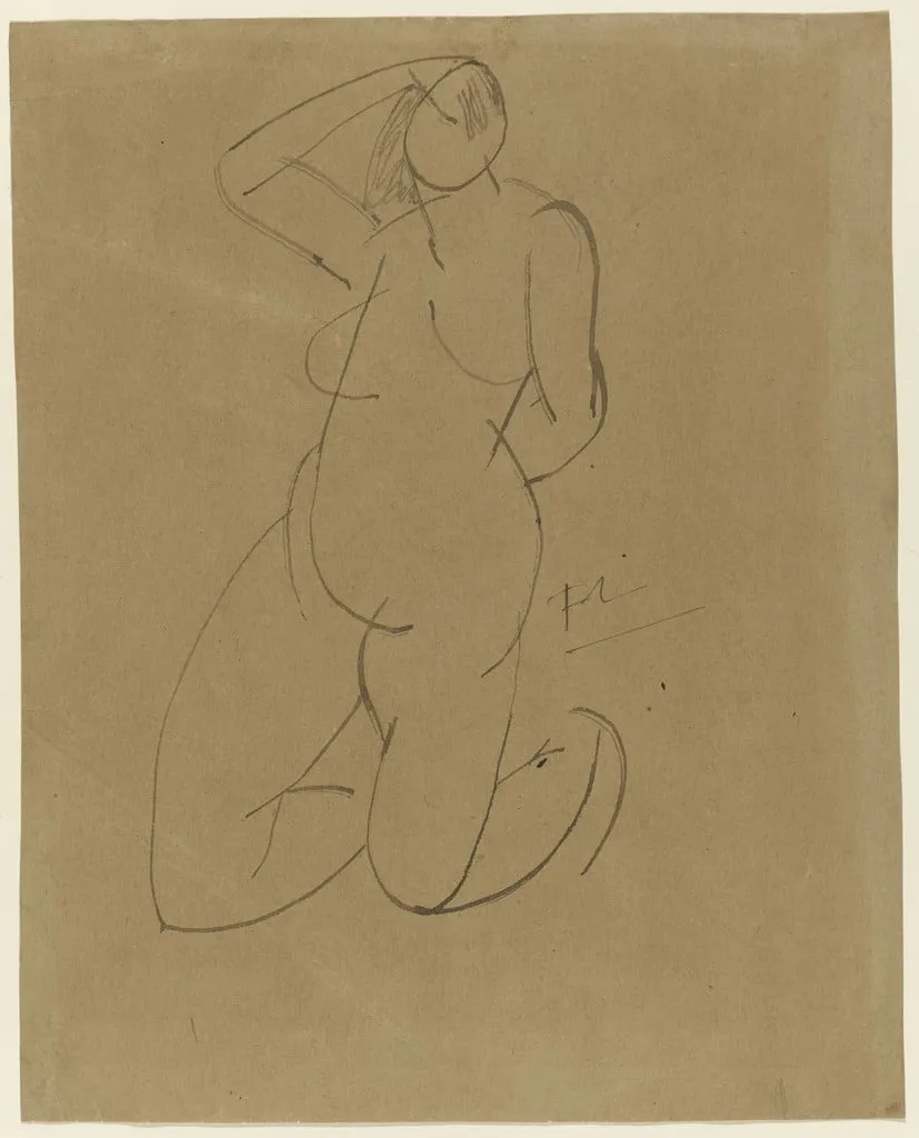 Untitled, by Fernand Léger, ink, 1908