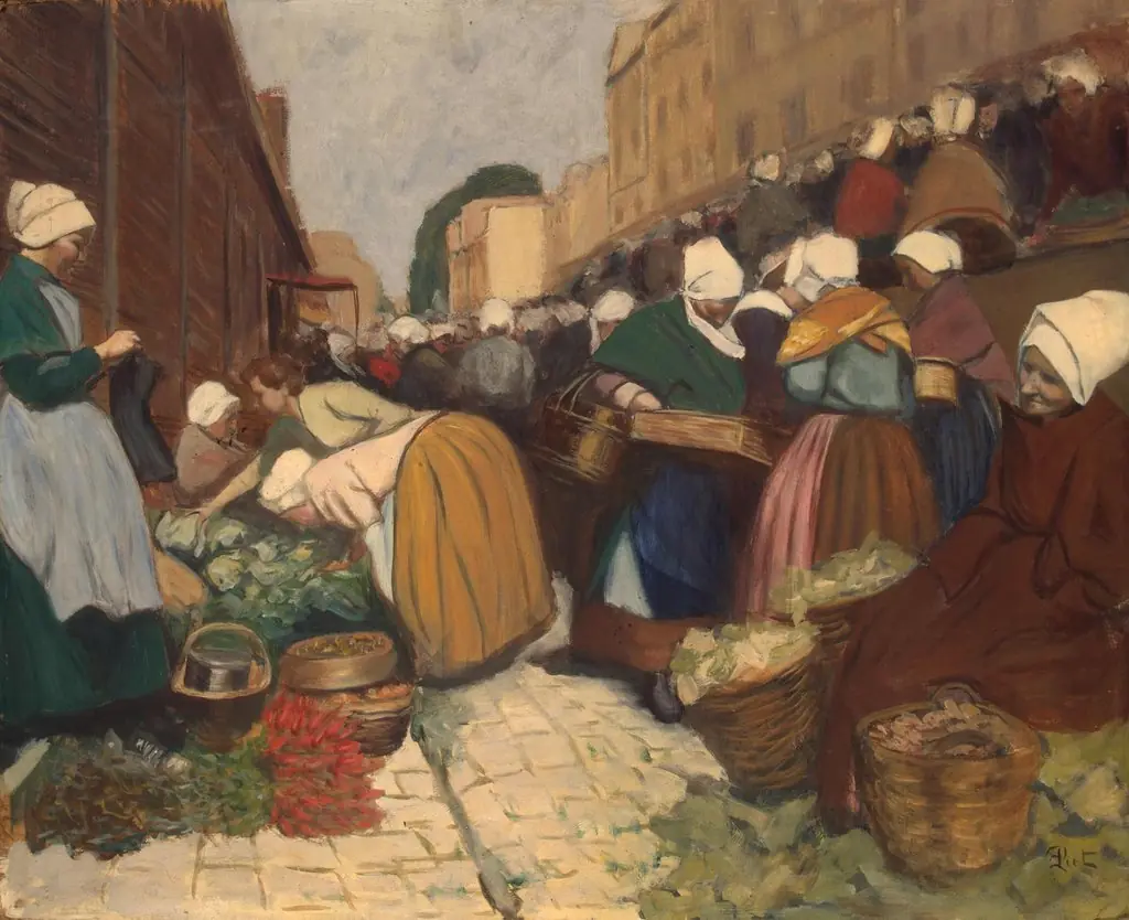 Market in Brest, by Fernand Piet
