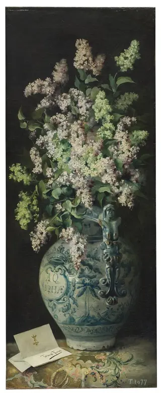 Vase of Lilacs, by Fernanda Frances Arribas, 1896