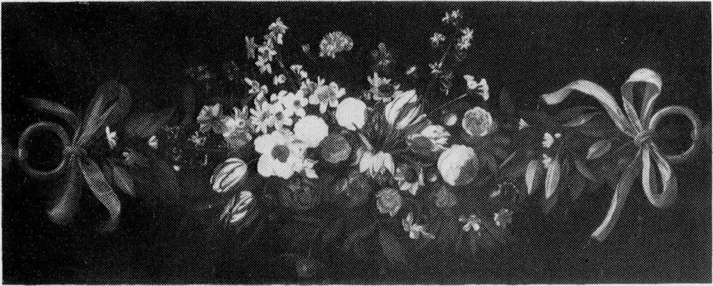 Festoon of flowers, oil, 1650