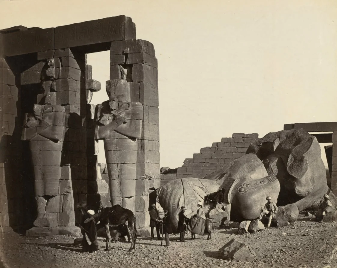 Fallen Statue at the Ramesseum, Thebes, detail
