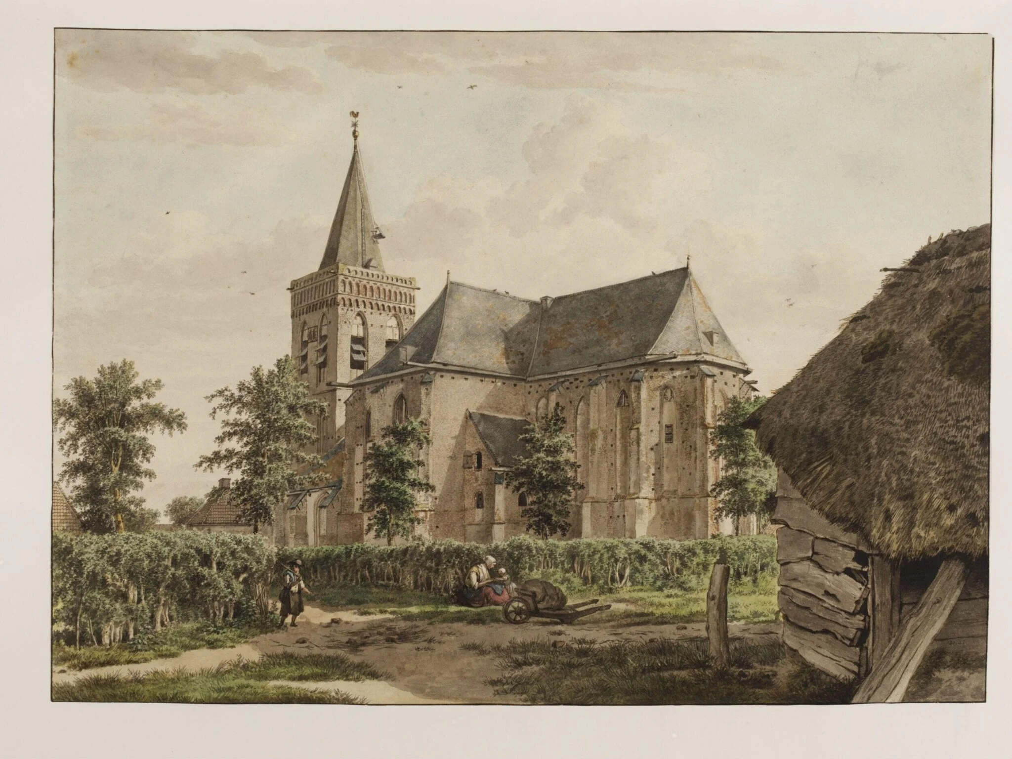 View of the Oude Kerk at Ede in Gelderland, detail