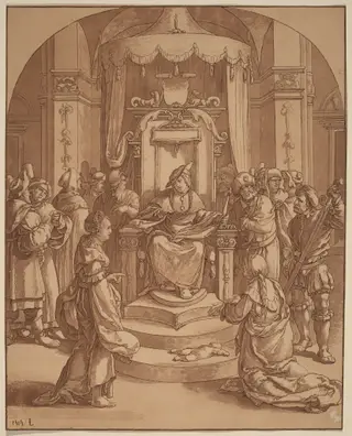 The Judgment of Solomon, by Cornelis Ploos van Amstel, ink, 1782