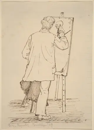 George Reynolds, by John Quincy Adams Ward, graphite, 1859