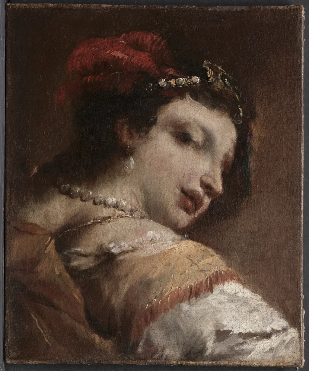 Head of a Woman, by Giovanni Antonio Guardi, unspecified, 1739