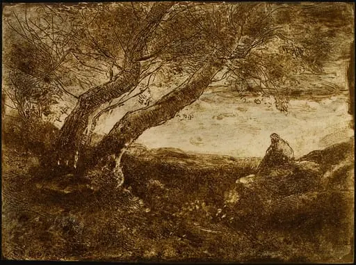 The Dreamer (Le Songeur), by Jean Baptiste Camille Corot, 1854