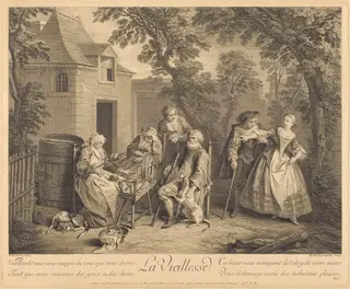 La vieillesse, by Nicolas de Larmessin IV, ink, 1735
