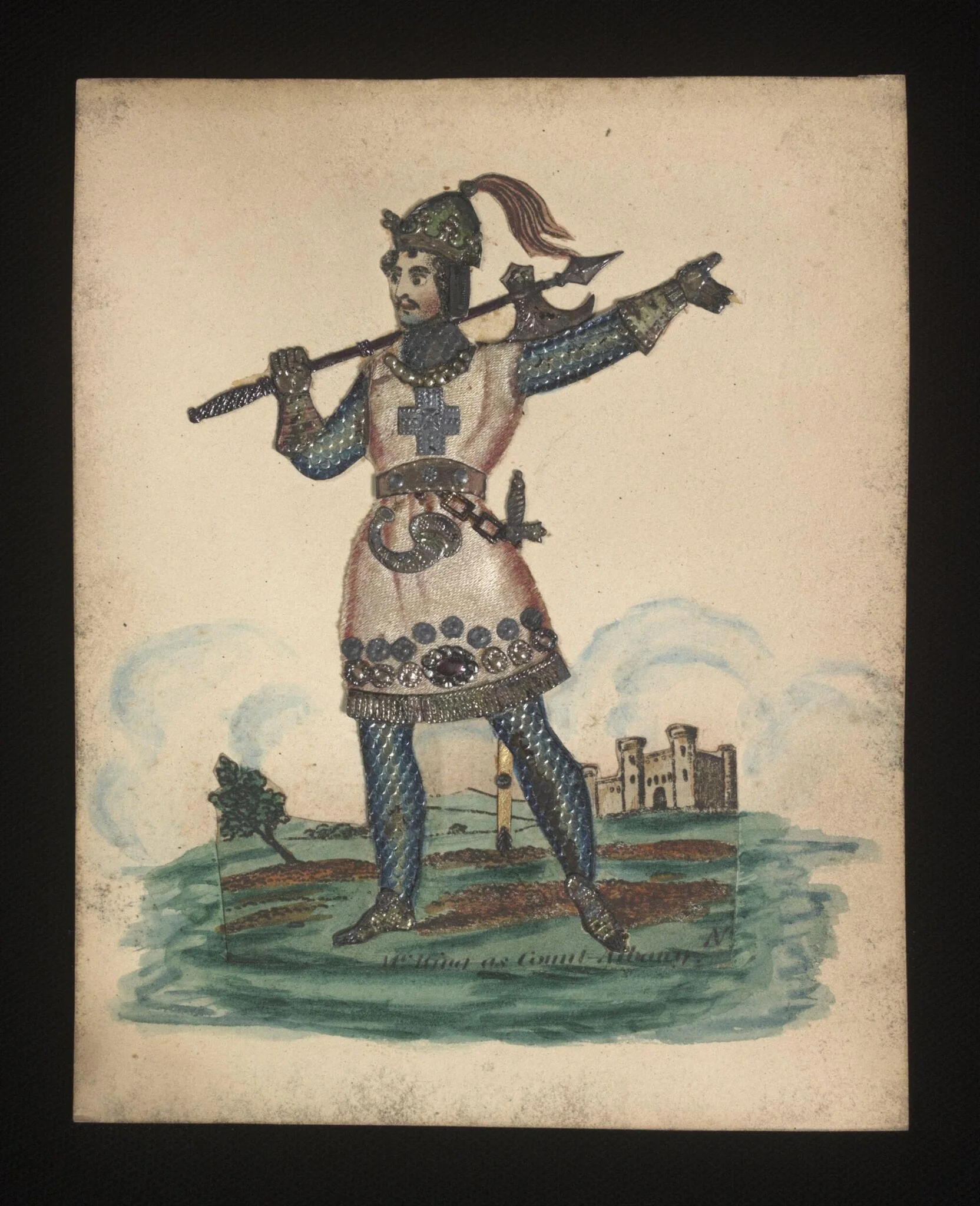 Count Albaun tinsel print, detail