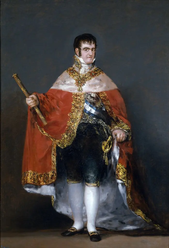 Ferdinand VII in Court Dress, by Francisco Goya, oil, 1814