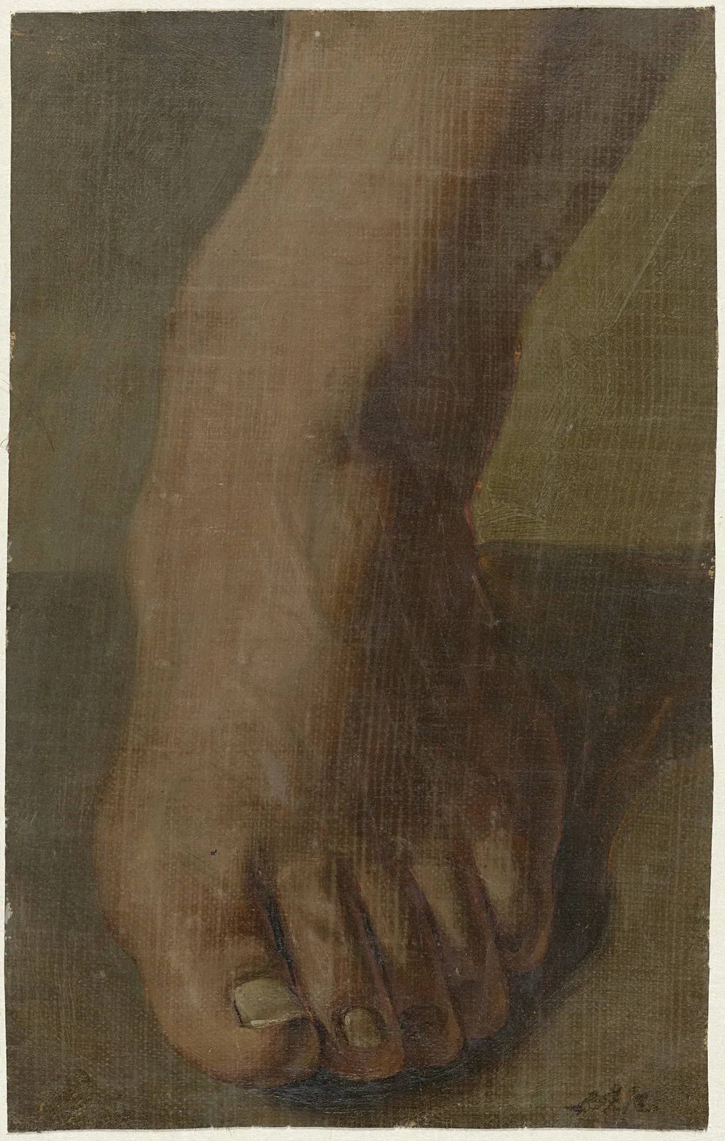 A Left Foot, by Simon Andreas Krausz, oil, 1799