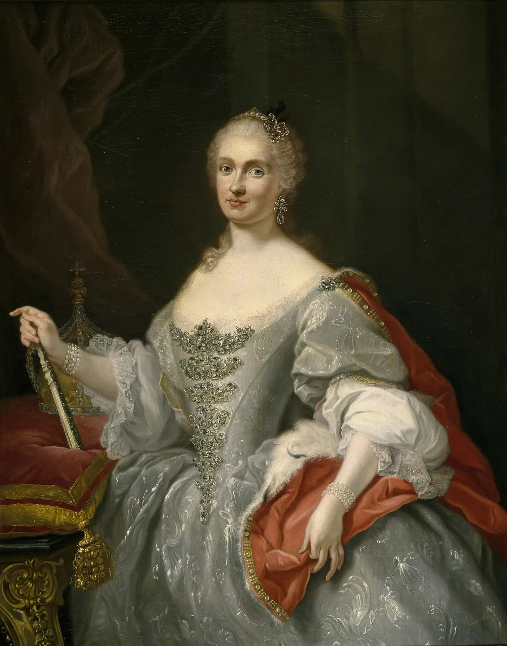 Queen Maria Amalia of Saxony, by Giuseppe Bonito, oil, 1744