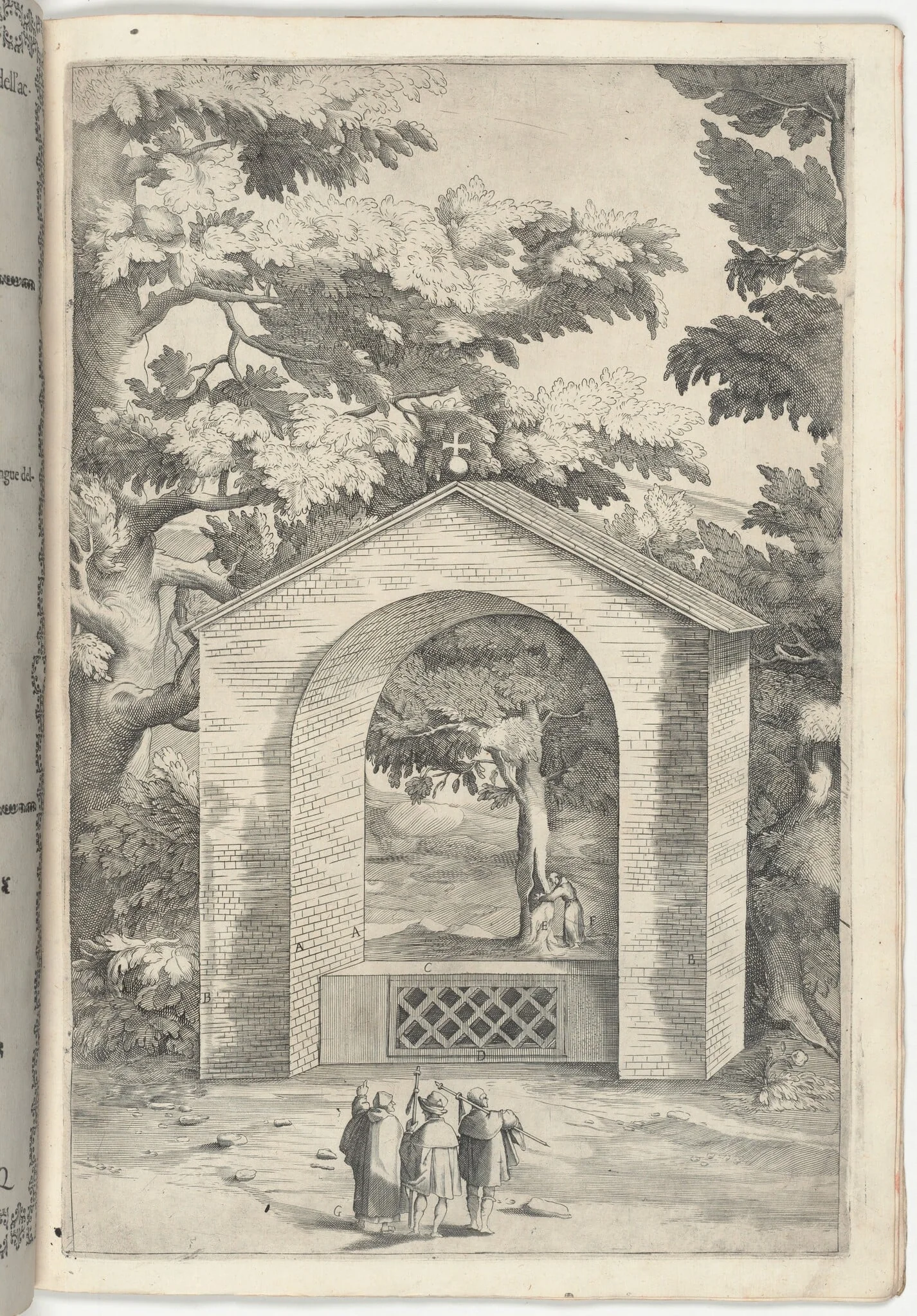 Chapel of the Spring in the Beech Tree (Cappella del faggio dell'acqua) [plate Q], detail
