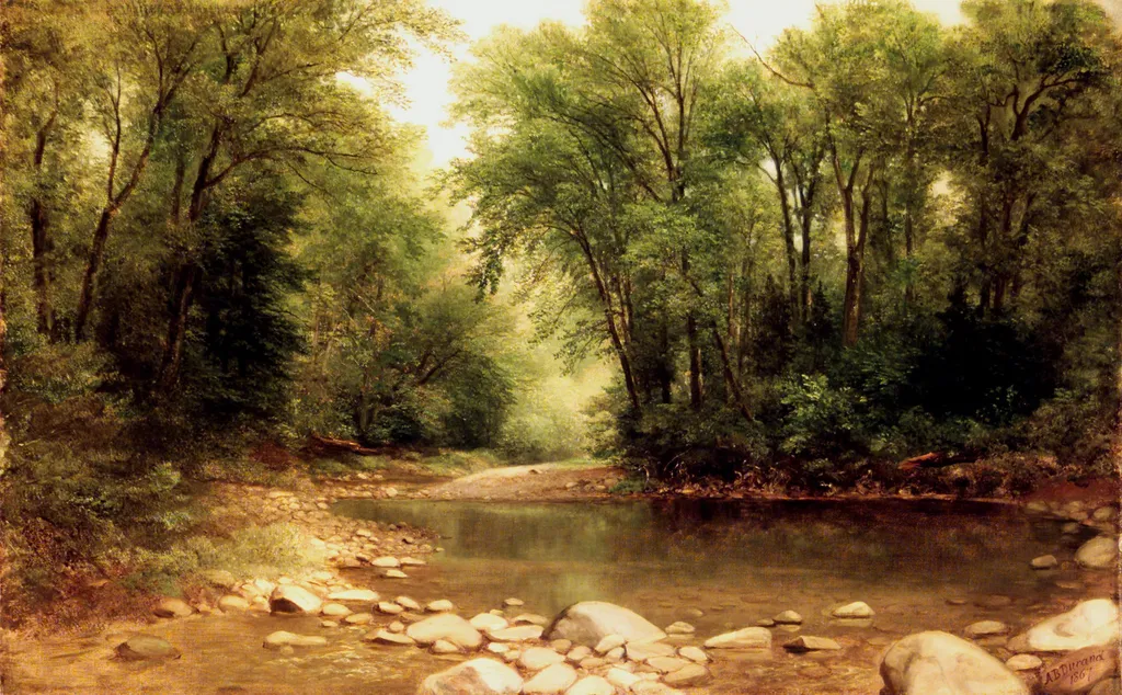 Landscape, by Asher Brown Durand, oil, 1867