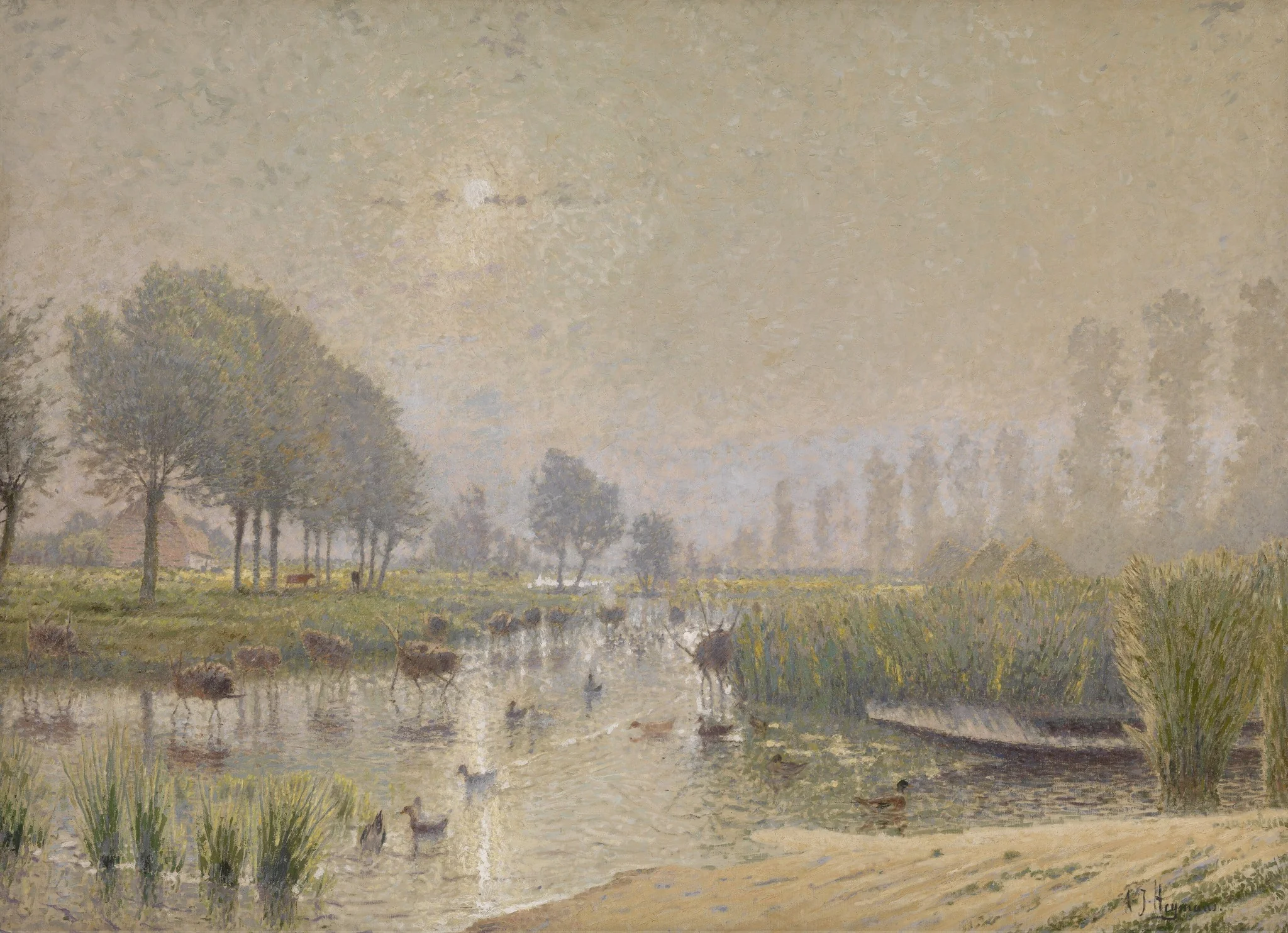 Duck Nests in the Reed, detail