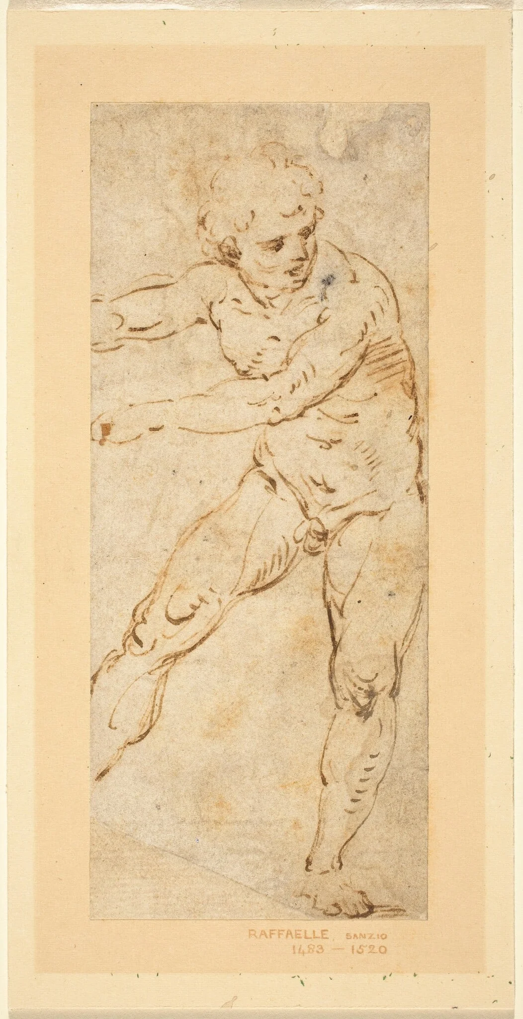 A Standing Male Nude, detail