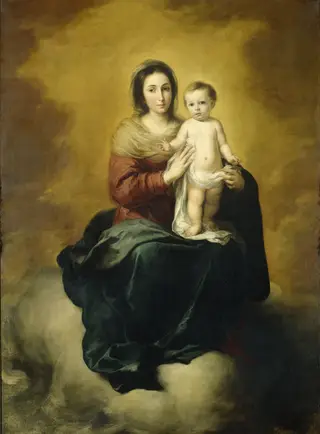 Virgin and Child, by Bartolomé Esteban Murillo, oil, 1660