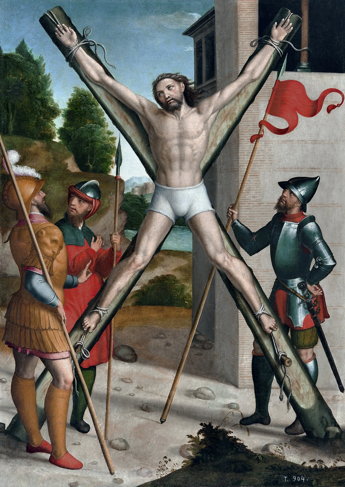 Martirio de San Andrés, detail