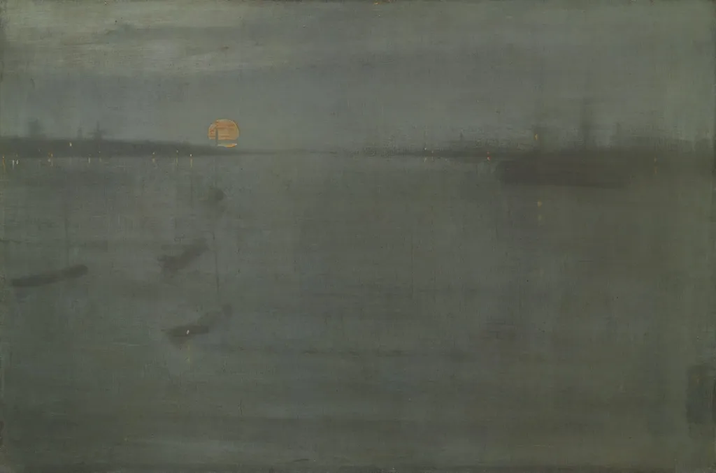 Nocturne: Blue and Gold—Southampton Water, by James McNeill Whistler, oil, 1872