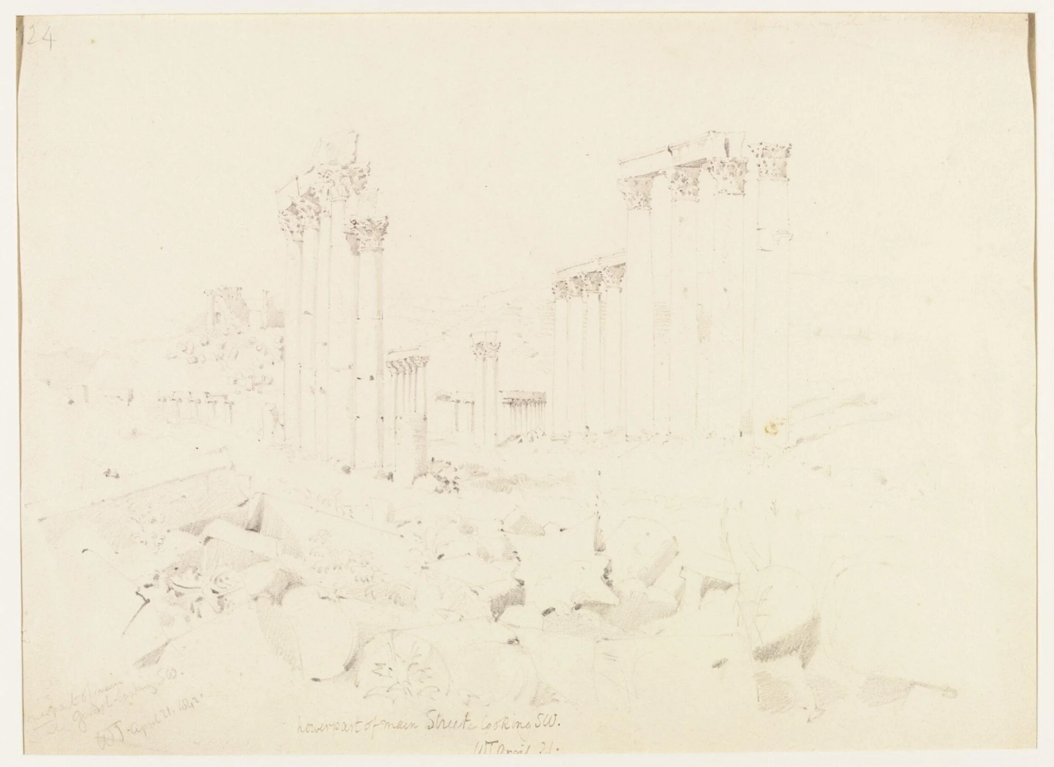 Lower part of main [Street] Gerash - looking SW, detail