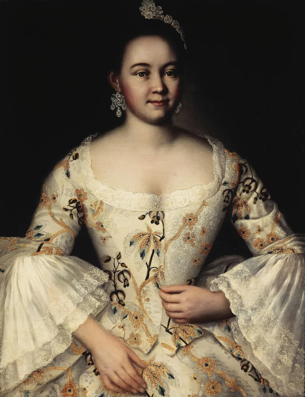 Portrait of S.S. Yakovleva, by Ivan Vishnyakov, oil, 1760