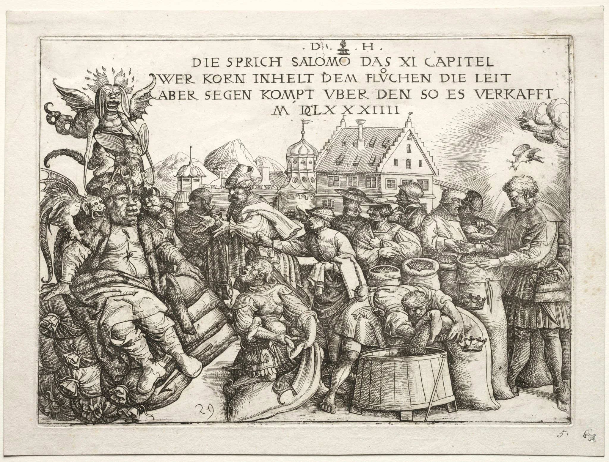 Illustration to proverbs XI (The Hoarders of Grain), detail