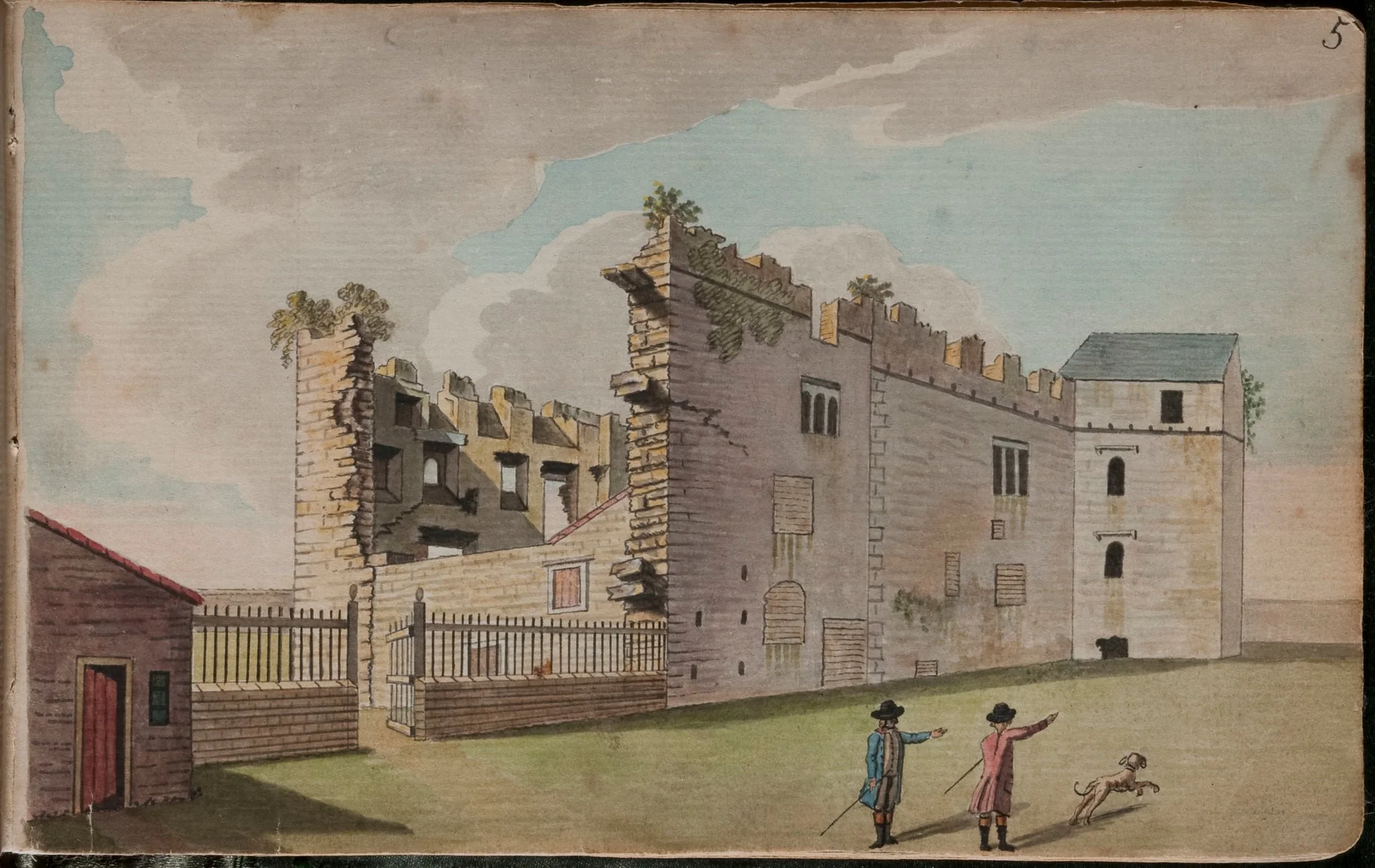 View of Merion [Merrion] Castle, 2 miles from Dublin [...], detail