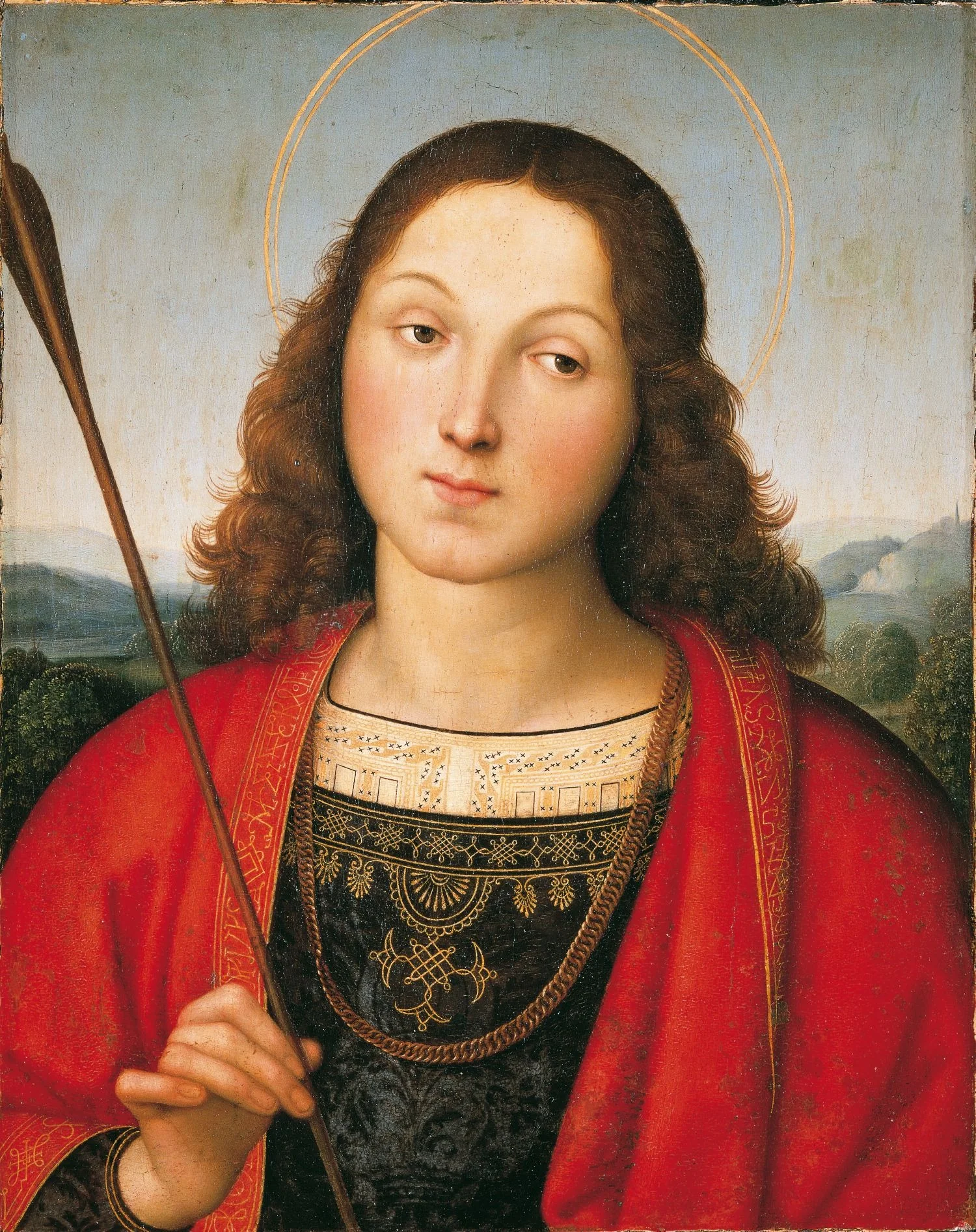 Saint Sebastian, detail
