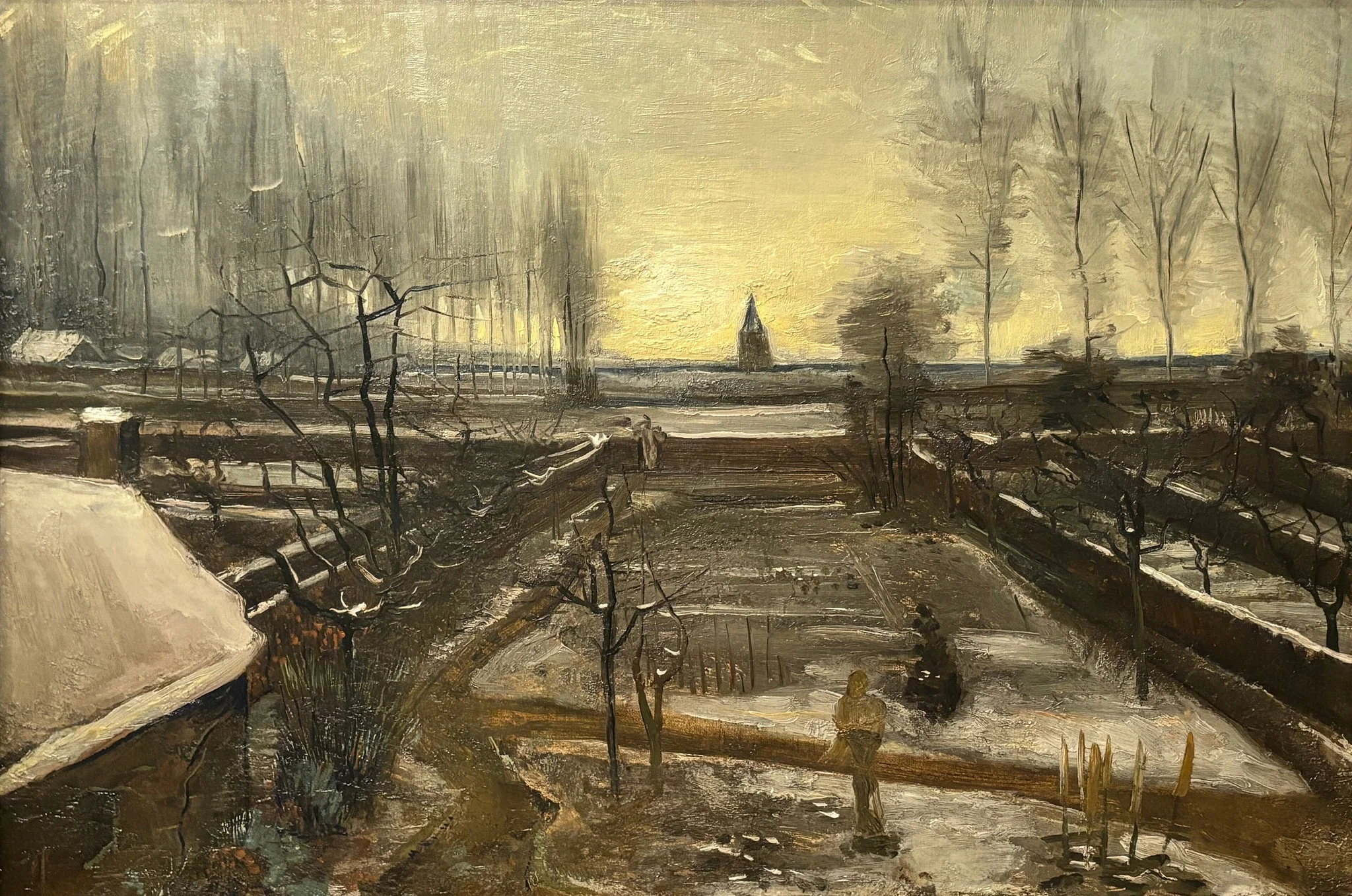 The Parsonage Garden at Nuenen in the Snow, detail