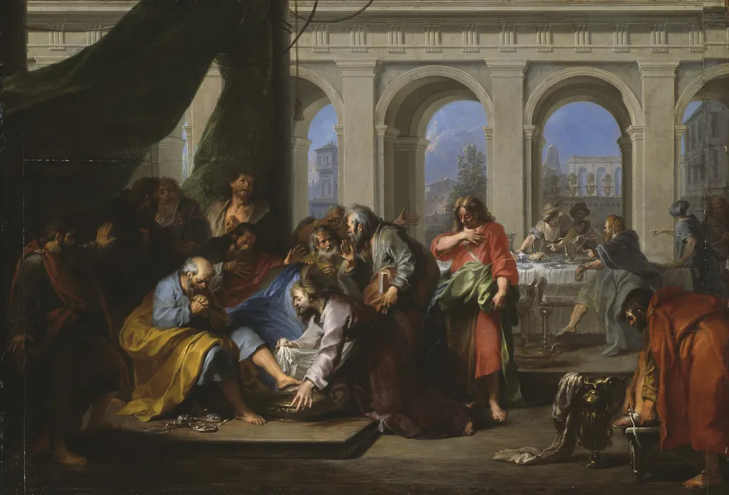 Christ Washing the Feet of His Disciples, by Nicolas Bertin, unspecified, 1725