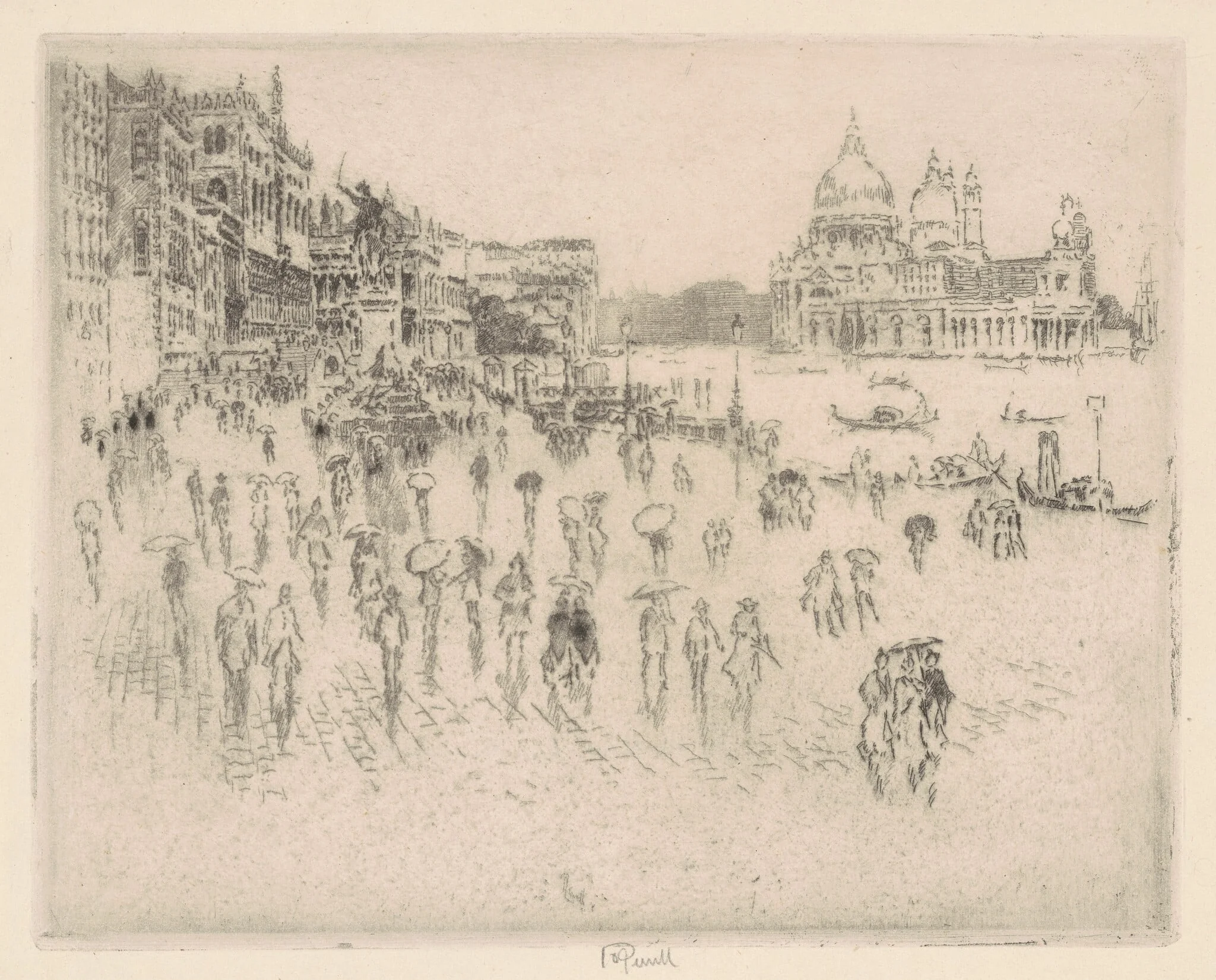 On the Riva, from Pennell's Window, detail