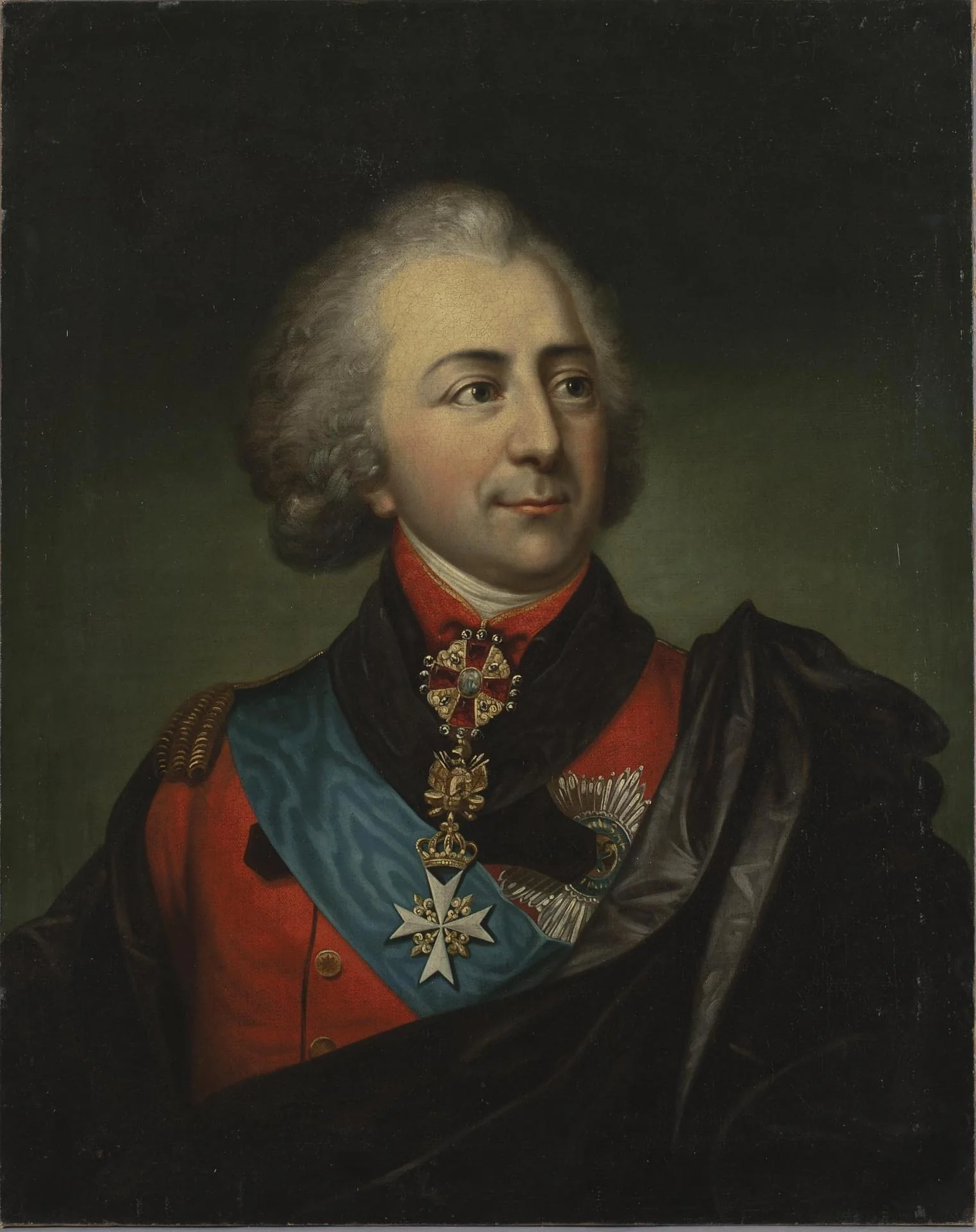 Portrait of Count Ivan Kutaisov, detail