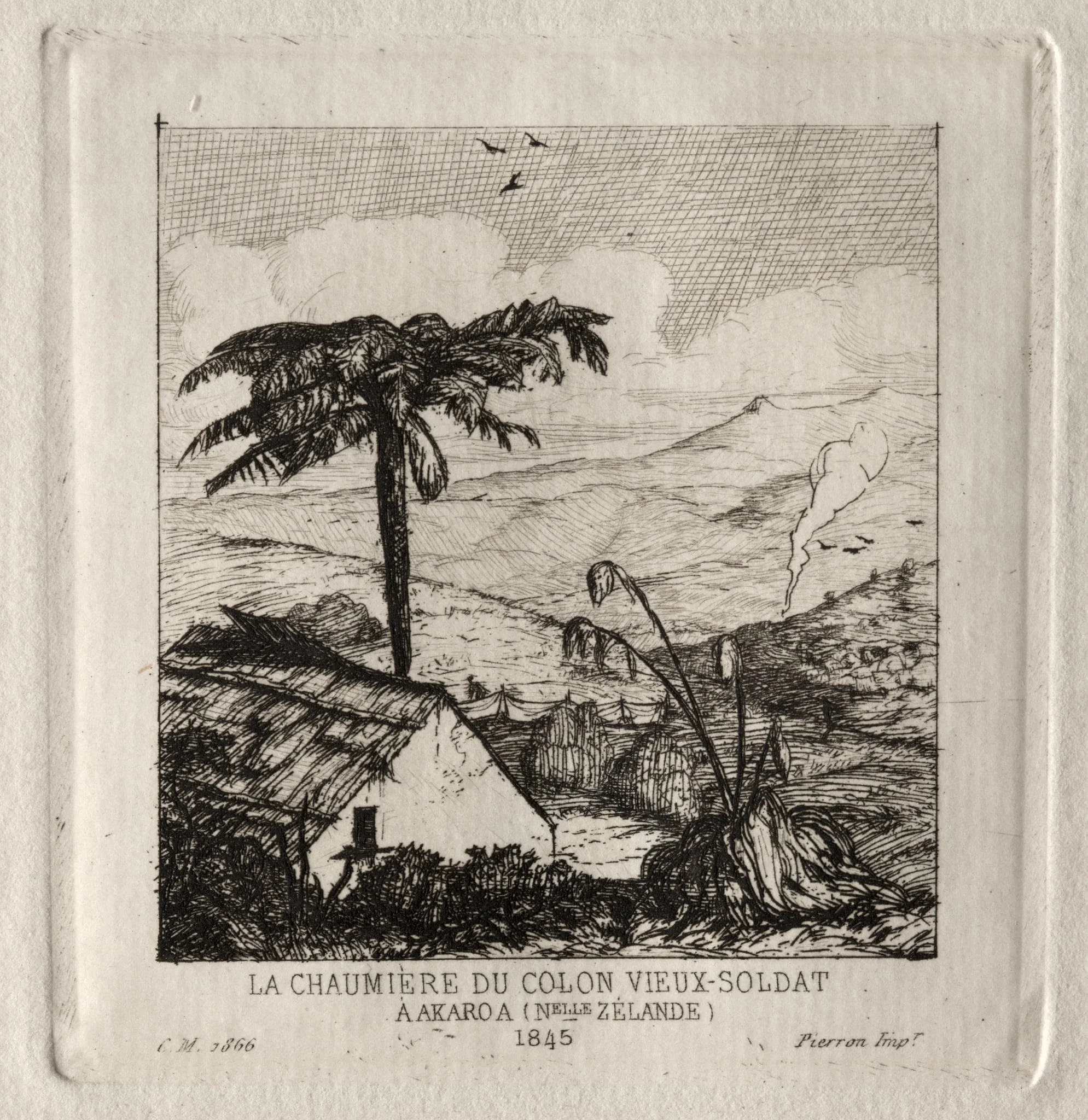 The Old-soldier Settler's Hut at Akaroa, 1845, detail