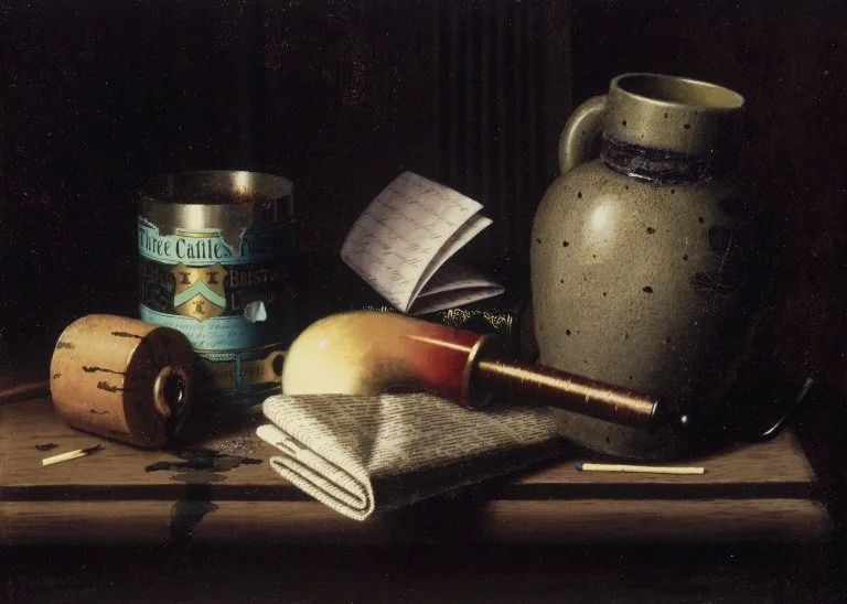 Still Life with Three Castles Tobacco, detail