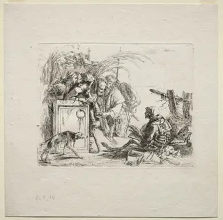 Various Caprices:  Death Giving Audience, by Giovanni Battista Tiepolo, 1742