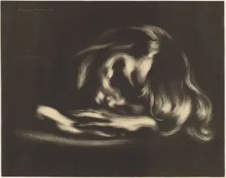 Sleep, by Eugène Carrière, ink, 1897