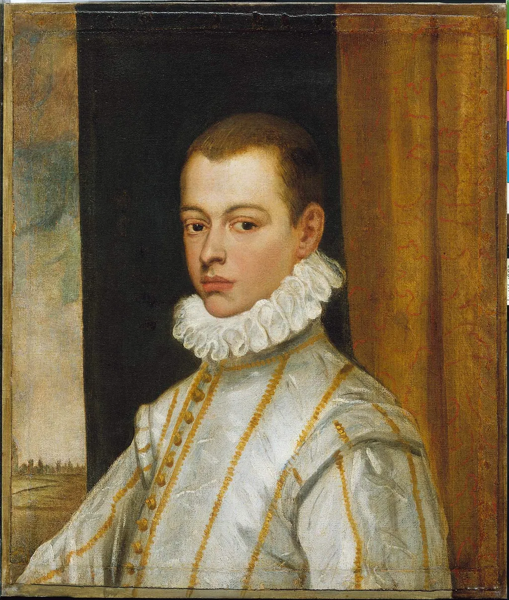 Portrait of a Young Man, by Domenico Tintoretto, oil, 1592